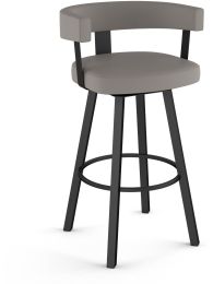 Parker Swivel Counter Stool (Taupe with Black Base) 