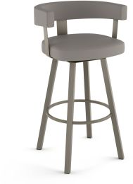 Parker Swivel Counter Stool (Taupe with Grey Base) 