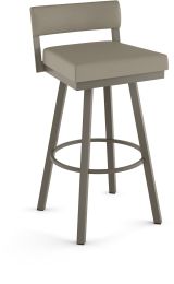 Travis Swivel Counter Stool (Greige with Grey Base) 