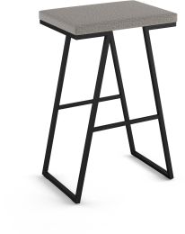 Axis Counter Stool (Silver Grey with Black Base) 