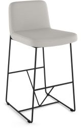 Winslet Counter Stool (Light Grey with Black Base) 