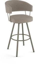 Corey Swivel Counter Stool (Beige & Brown with Grey Base) 