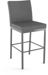 Perry Plus Counter Stool (Grey with Metallic Grey Base) 