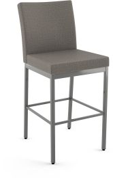 Perry Plus Counter Stool (Silver Grey with Metallic Grey Base) 