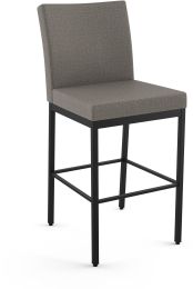 Perry Plus Counter Stool (Silver Grey with Black Base) 