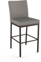 Perry Plus Bar Stool (Taupe with Dark Brown Base) 