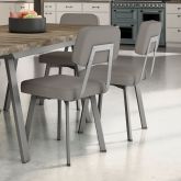 Kane Table and Clarkson Chairs 5-Pieces Dining Set (Beige & Taupe-Grey) 