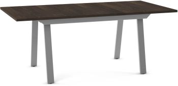 Drift Extendable Dining Table (Dark Grey & Glossy Grey) 