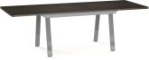 Della Extendable Dining Table (Dark Grey & Glossy Grey) 