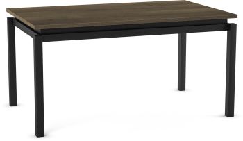 Mylos Dining Table (Greenish Brown with Black Base) 