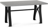Cheston Dining Table (Concrete & Black) 