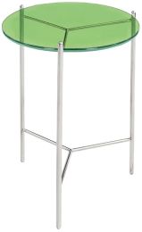 Bolt Glass Side Table (Medium - Green) 