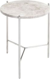 Bolt Glass Side Table (Tall -Grey) 