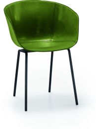 Cherry Chair (Set of 2 - Green with Black Metal Legs) 
