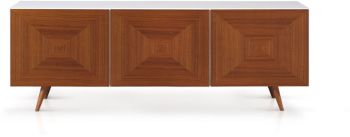 City Sideboard (White and Walnut) 