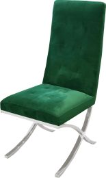 Lidia Dining Chair with (Set of 2 - Green Velvet) 