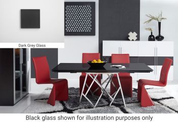 Twist Extendable Dining Table (Dark Grey) 