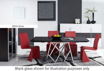 Twist Extendable Dining Table (White) 