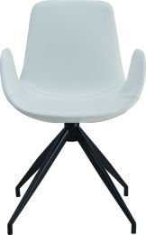 York Arm Chair (White with Metal Base) 
