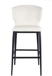 Cabo Counter Stool (White Seat With Metal Base) 