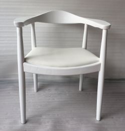 Embla Chaise (Ensemble de 2 - Blanc & Cuir Blanc) 