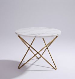 Manon Coffee Side Table (White Marble) 