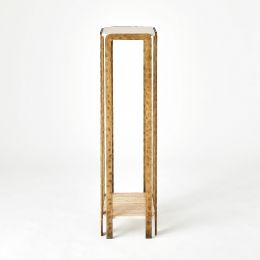 Kraft Pedestal (Light Bronze with Travertine) 
