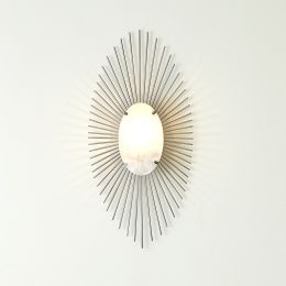 Quartz Radial Burst Wall Sconce (Silver - HW) 