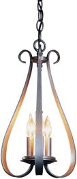 Sweeping Taper Chandelier (3 Arm - Natural Iron) 