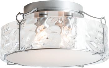 Bow Semi-Flush (Large - Vintage Platinum & Water Glass) 