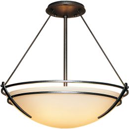 Presidio Tryne Semi-Flush (Natural Iron & Opal Glass) 