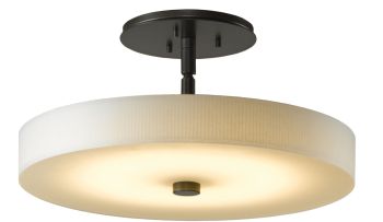 Disq LED Semi-Flush (Dark Smoke & Spun Frost) 