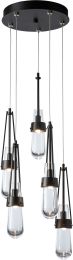 Link 5-Light Clear Glass Pendant (Oil Rubbed Bronze & Clear Glass) 