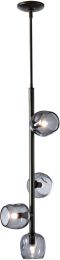 Ume Vertical Pendant (Oil Rubbed Bronze & Cool Grey Glass) 