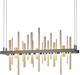Cityscape LED Pendant (Black - Soft Gold) 