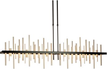 Cityscape LED Pendant (Large - Black - Soft Gold) 
