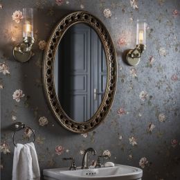 Bow 1-Light Bath Sconce (Modern Brass & Clear Glass) 