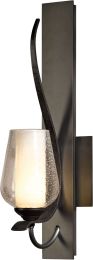 Flora Sconce (Dark Smoke & Seeded Glass with Opal Diffuser) 
