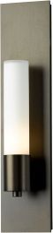 Pillar 1 Light Sconce (Bronze & Opal Glass) 