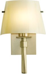 Beacon Hall Half Cone Glass Sconce (Soft Gold & Ivory Art Glass) 