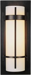 Banded with Bar Sconce (Black & Opal Glass) 