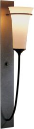 Banded Wall Torch Sconce (Natural Iron & Opal Glass) 