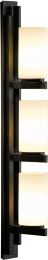 Ondrian 3 Light Vertical Sconce (Right - Dark Smoke & Opal Glass) 