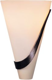 Half Cone Sconce (Right - Bronze & Opal Glass) 