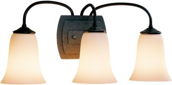 Simple Lines 3 Light Sconce (Natural Iron & Opal Glass) 