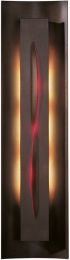 Gallery Sconce (Bronze & Red Glass) 
