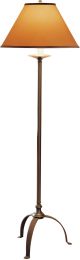 Simple Lines Floor Lamp (Natural Iron & Doeskin Suede Shade) 