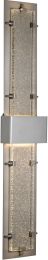 Double- Ursa LED Outdoor Sconce (Large - Coastal Burnished Steel & Seeded Clear Glass) 