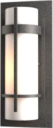 Banded Outdoor Sconce (Small - Coastal Natural Iron & Opal Glass) 