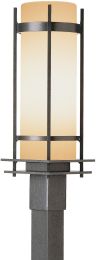Banded Outdoor Post Light (Coastal Natural Iron & Opal Glass) 